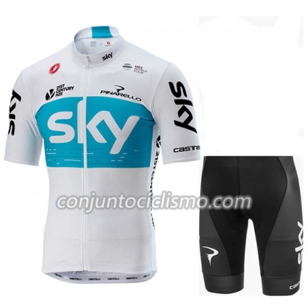 Conjunto Maillot + Culotte Corto 2018 Team Sky N001